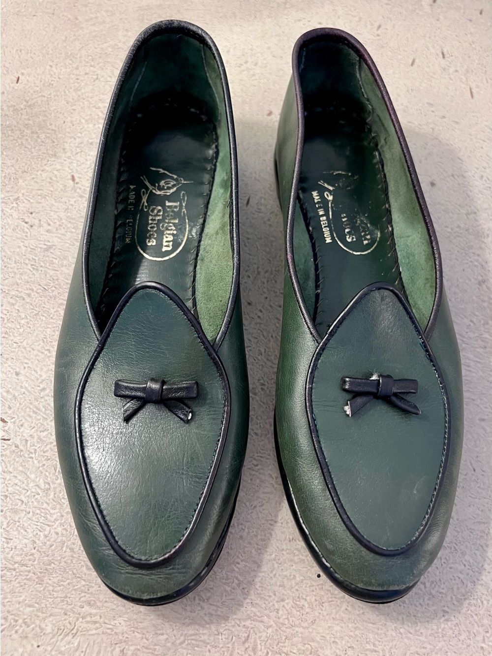 Belgian Shoes Midinette Green 6.5